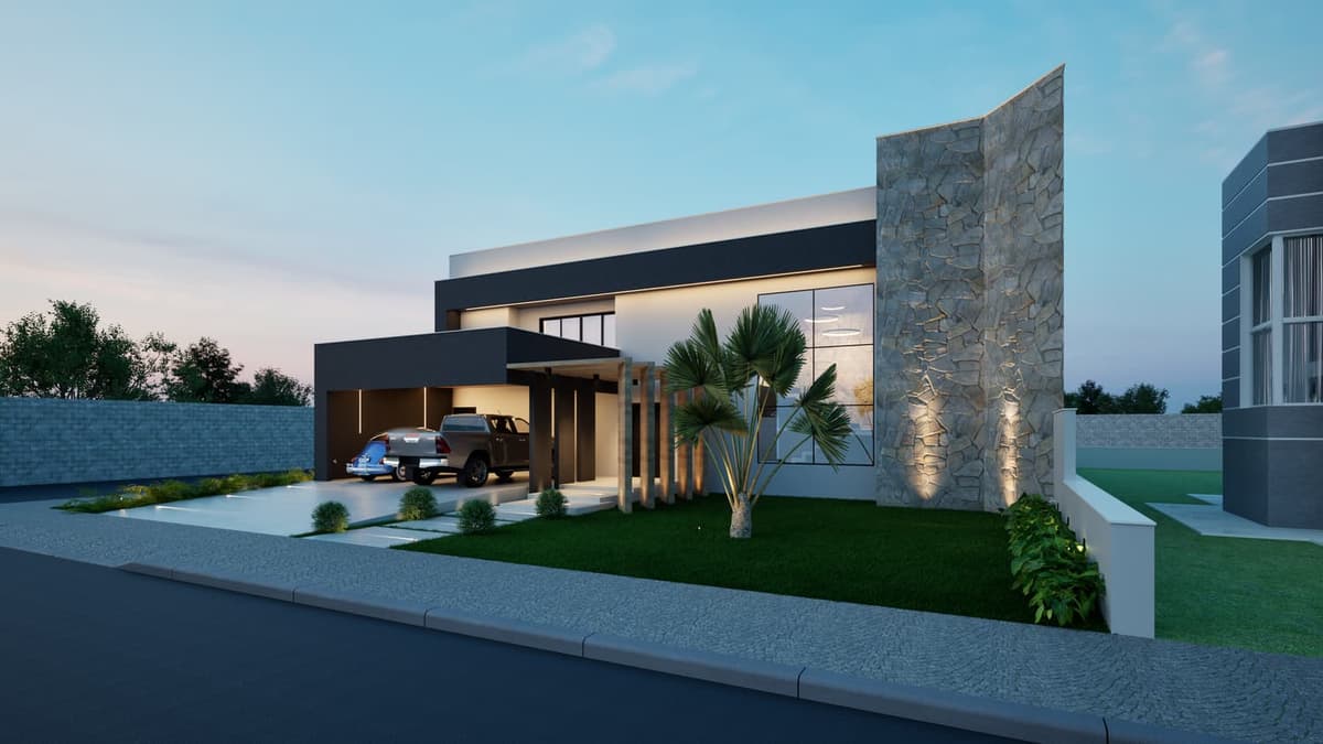 Detalhe arquitetônico moderno